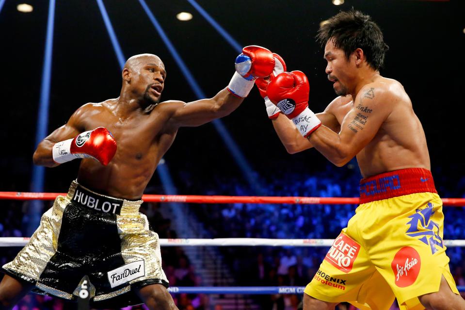  Mayweather defeated Pacquiao in May 2015 after outpointing the Filipino