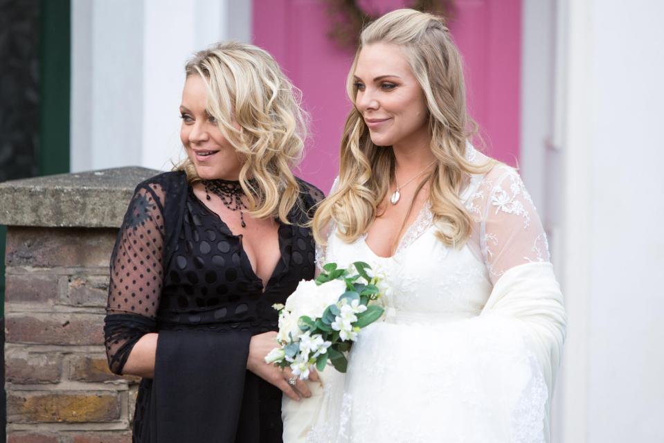 Rita Simons, left, as Roxy Mitchell with Samantha Womack, right, as Ronnie Mithcell in EastEnders