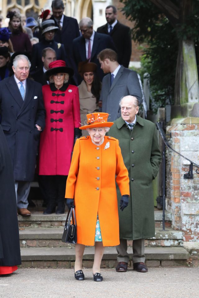  The Queen attending the service at Sandringham on Christmas Day, 2017