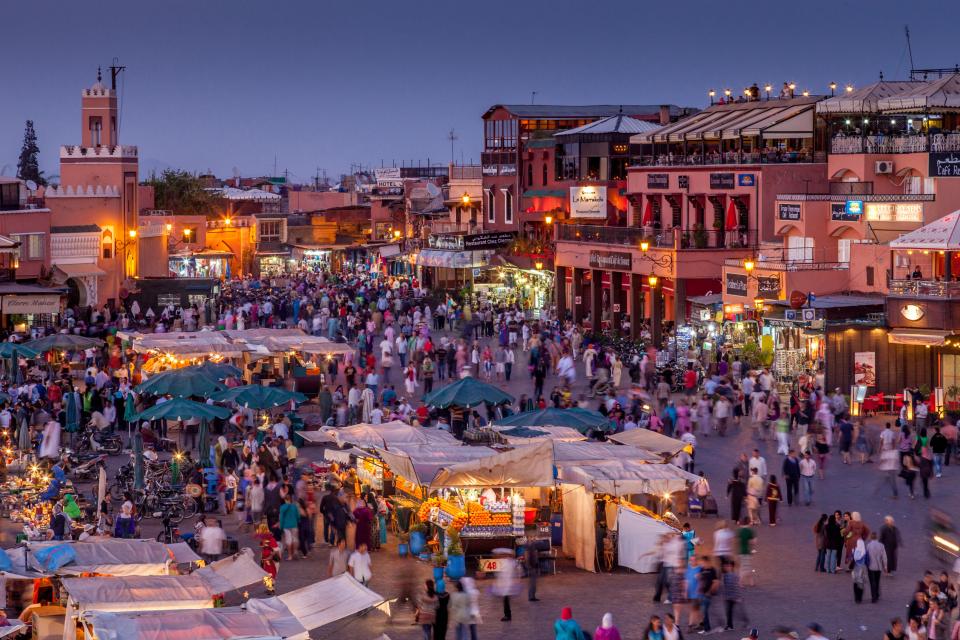  In Jemaa el-Fnaa square you can get an al fresco meal for £3 a head