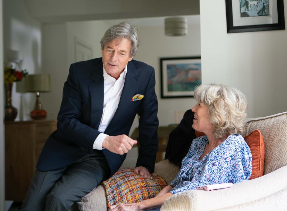 Lewis Archer, left, with Audrey Roberts, right in Coronation Street