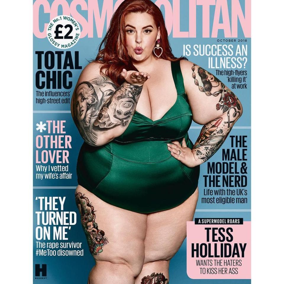  Cosmopolitan cover girl Tess Holliday shows that size is no barrier to being sexy