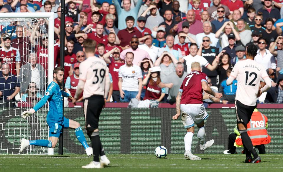  Arnautovic scored against United in the 3-1 win at the London Stadium in September