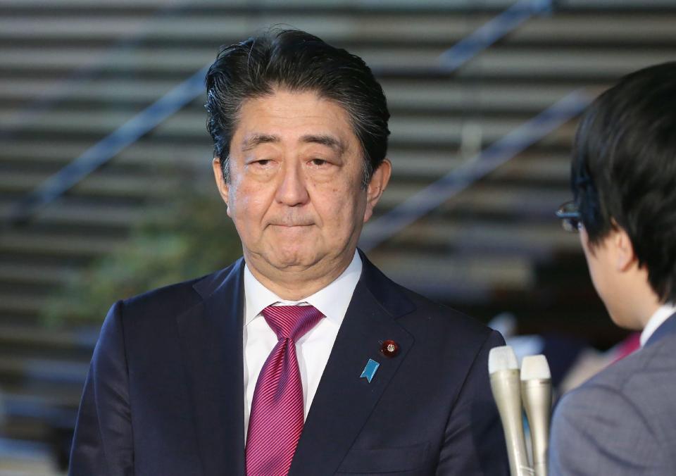  Leaked documents included bringing in Japanese PM Shinzo Abe to endorse Theresa May's plans