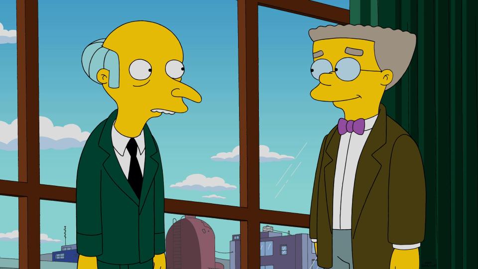  Mr Burns and his devoted executive assistant Smithers in The Simpsons