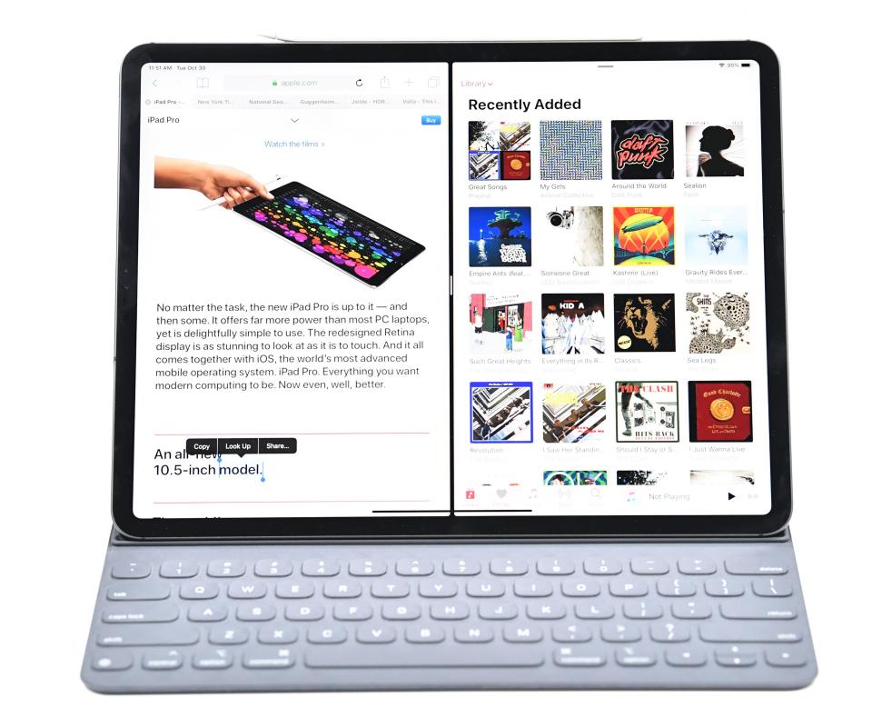  Apple also offers an optional keyboard attachment for people who want to boost their productivity with an iPad Pro