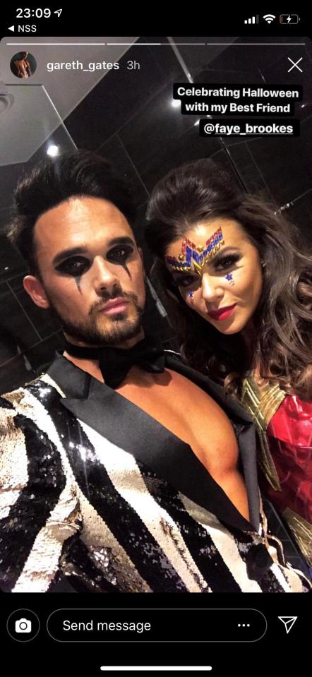  Coronation Street’s Faye Brookes and Gareth Gates pose together on Halloween