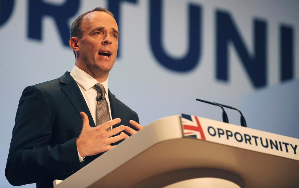 Dominic Raab has attacked Theresa May's Cabinet boss for 'going behind his back'