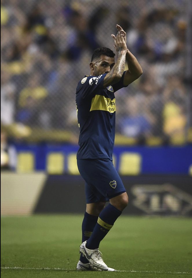  Tevez is now in his third spell at Boca and has scored six goals for the club since his return in January