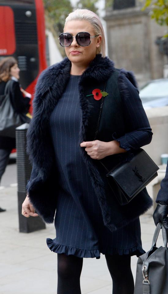  Lisa Armstrong made her way to the hearing in London this morning