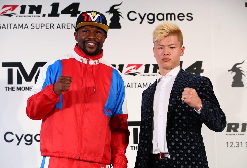 Tenshin Nasukawa and Floyd Mayweather will take part in an exhibition bout on New Year’s Eve