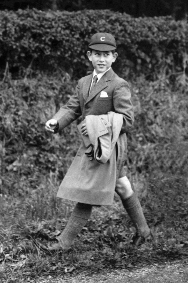  1958: Prince Charles walking to Cheam School in Berkshire