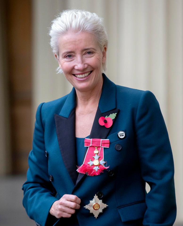  Emma Thompson was presented a damehood in a ceremony at Buckingham Palace