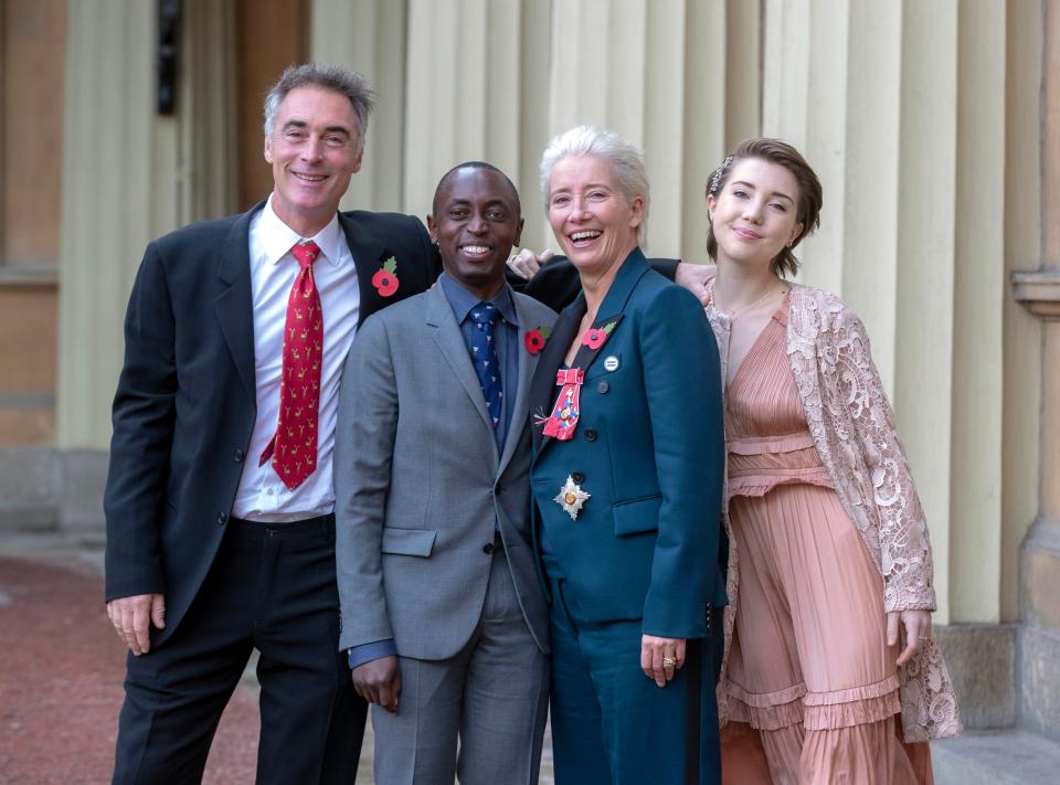  Emma Thompson was joined by her husband Greg Wise, son Tindy Agaba and daughter Gaia