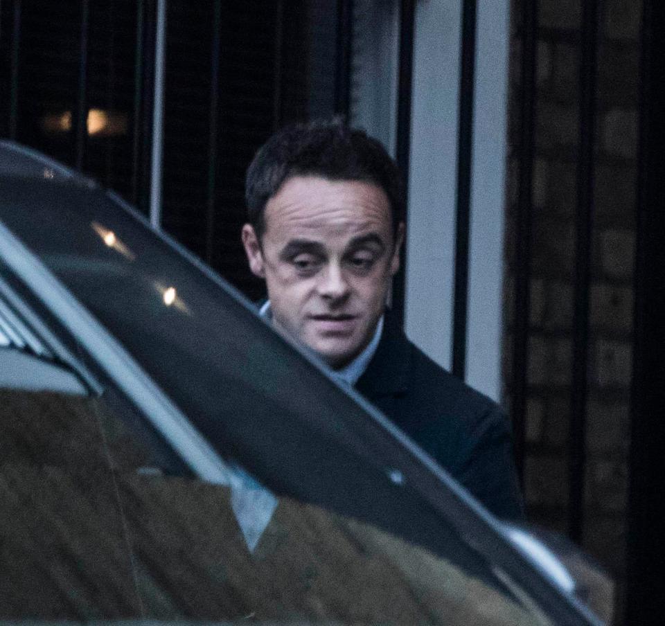  Ant McPartlin and Declan Donnelly looked sombre after having a crisis meeting at the management's office in London