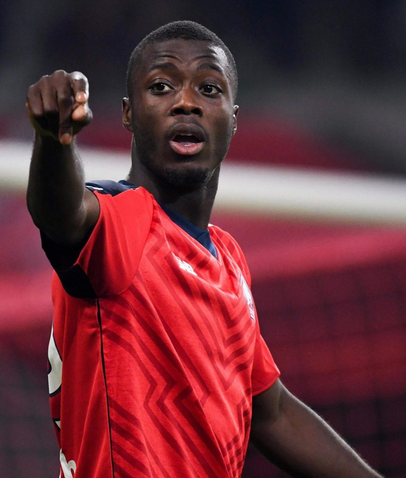 Unai Emery might now step up his pursuit of Lille's Ivory Coast winger Nicolas Pepe, valued at around £45m