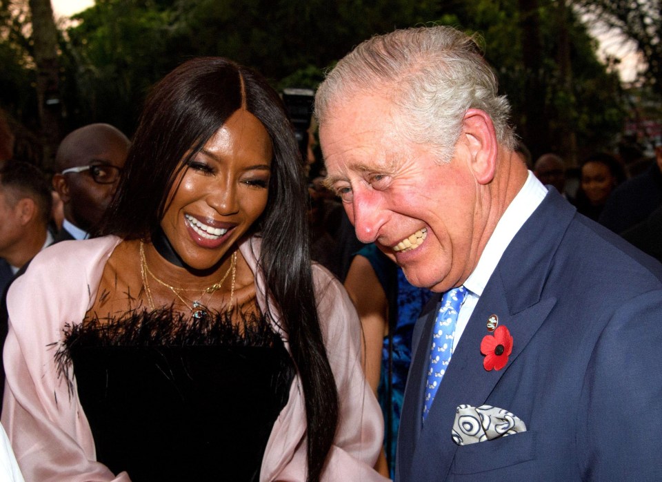 The Prince giggles with Naomi Campbell at an event for influential Nigerians in Lagos