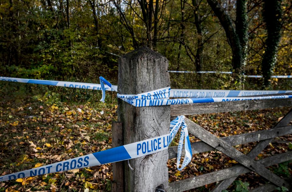  Police cordoned off a wooded area in Ashton-Under-Lyne in Greater Manchester after a 17-year-old girl was allegedly raped