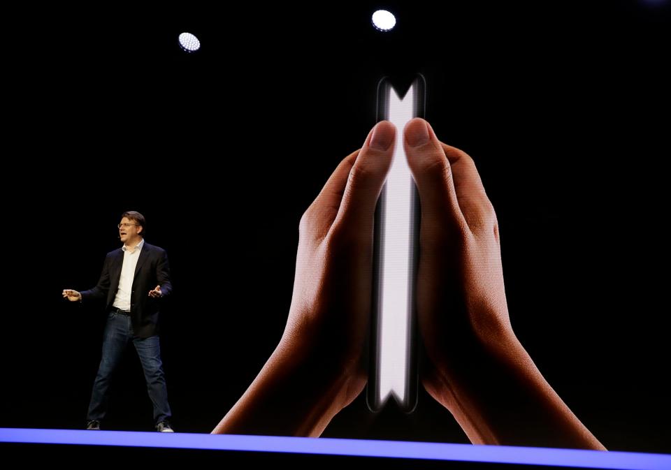  It's not clear when the Samsung foldable smartphone will go on sale – or how much it will cost