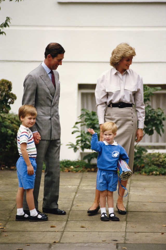 The Prince of Wales with Diana and their sons, William and Harry