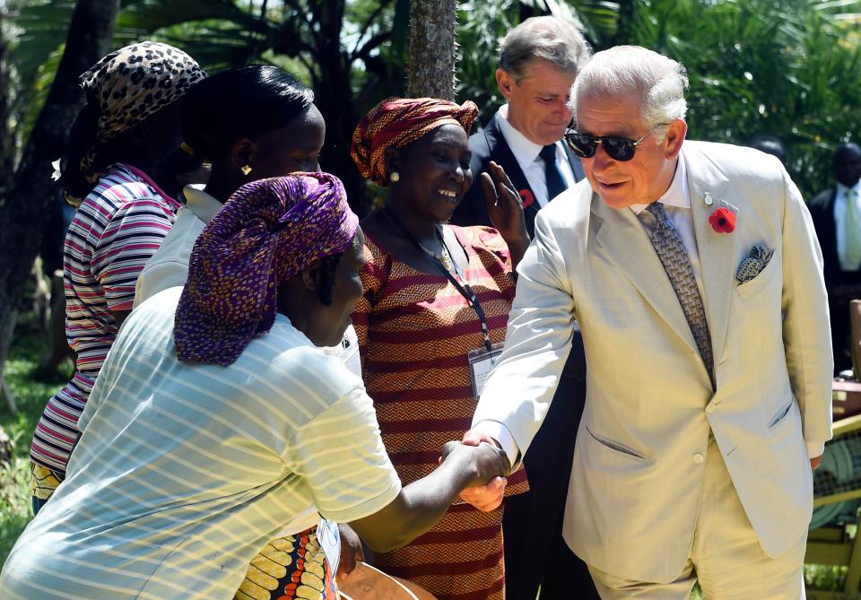  The Prince of Wales attended a rural livelihoods event on the final day of his trip to west Africa with the Duchess of Cornwall