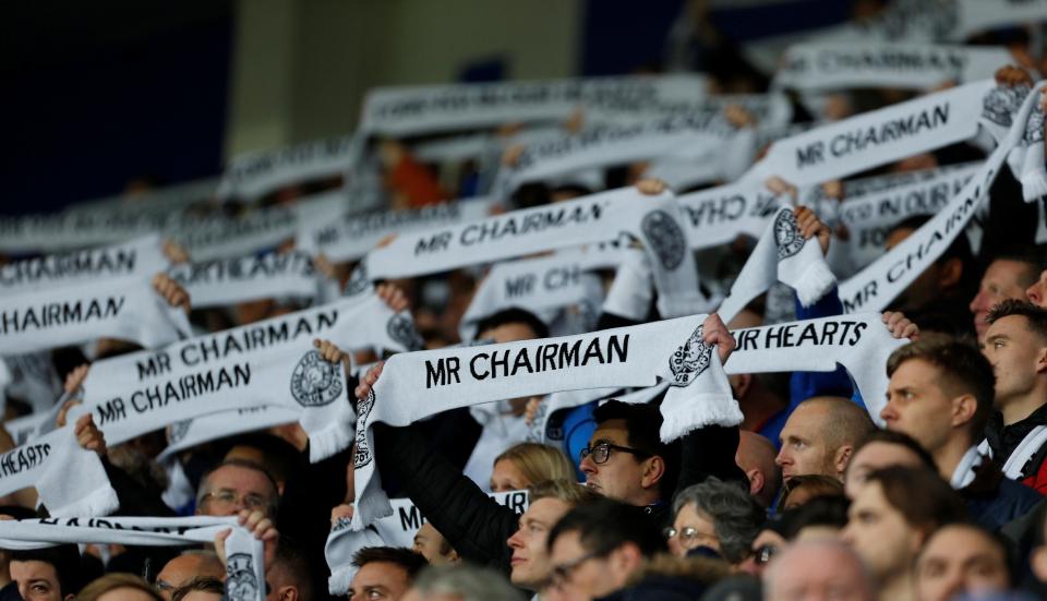 Fans held tributes to Khun Vichai both inside and outside of the ground