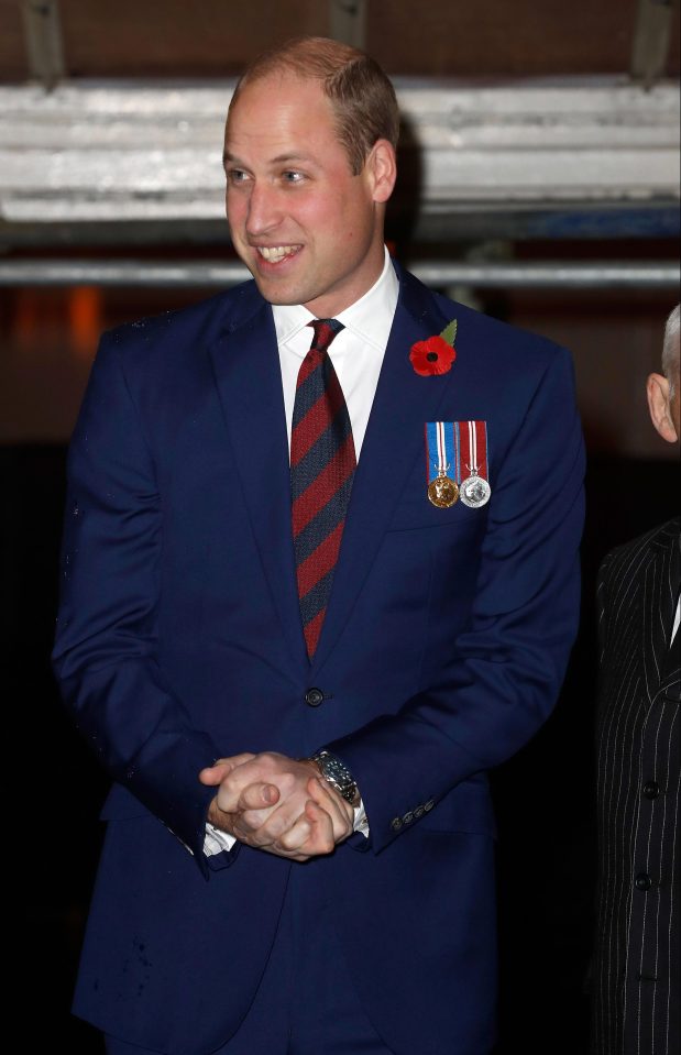  Prince William joined other members of the Royal family for the commemorations this evening