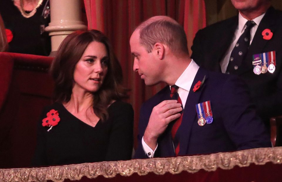  The Duke and Duchess of Cambridge sat in the Royal box at the Albert Hall