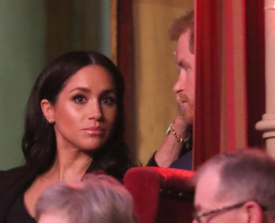  Meghan and Harry share a moment together at the packed Royal Albert Hall tonight