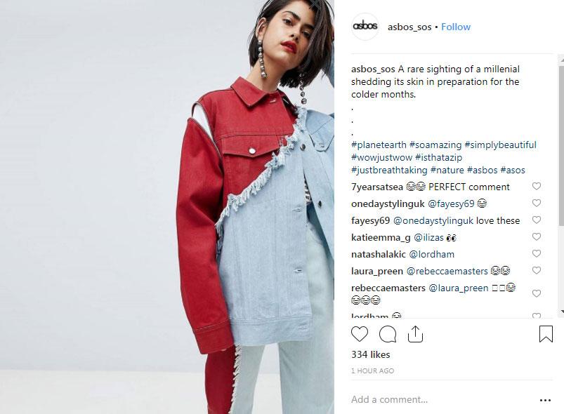  Satirical fashion account Asbos_Sos described the jacket as resembling a 'millennial shedding its skin in preparation for the colder months'