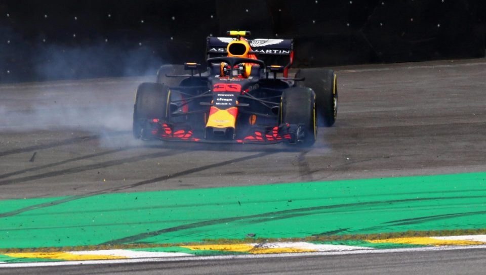  The collision put paid to any chance Max Verstappen had of winning the Brazilian GP