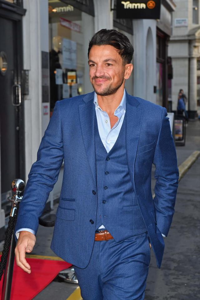  Peter was pictured in a navy three-piece suit in London earlier today