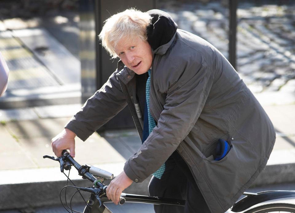  Boris Johnson, pictured cycling into the Commons today, is helping lead the rebellion