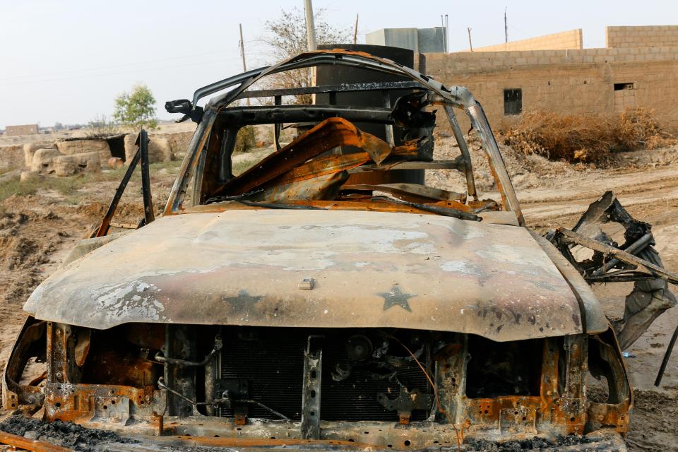  The devastated town is thought to be littered with deadly booby traps