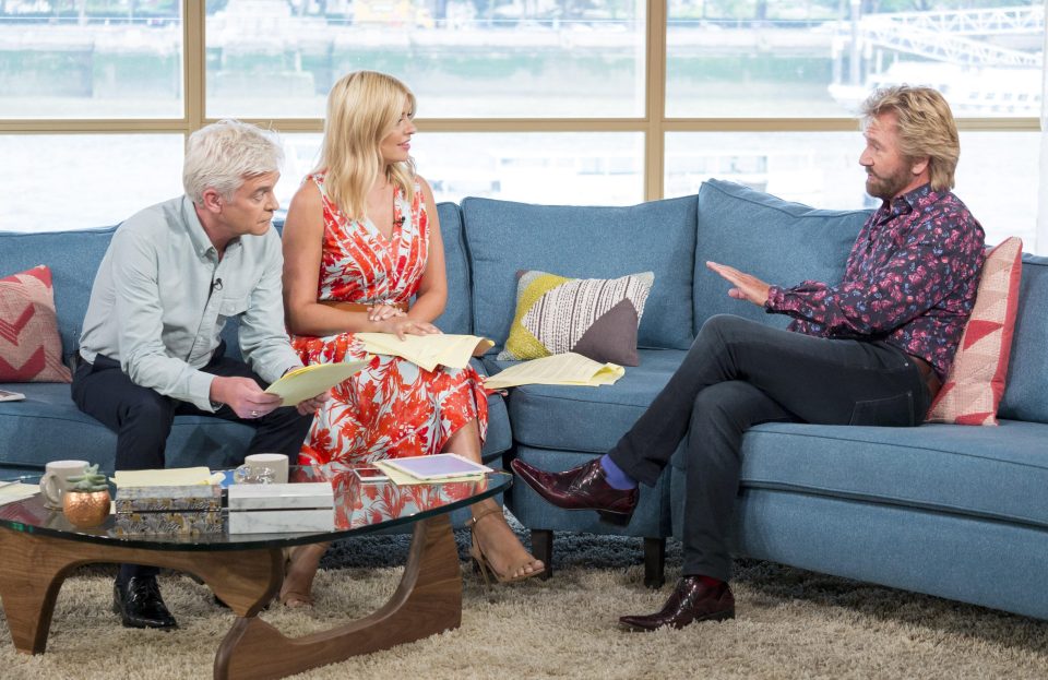  Holly and co-host Phillip Schofield interviewed Noel about his controversial views on cancer