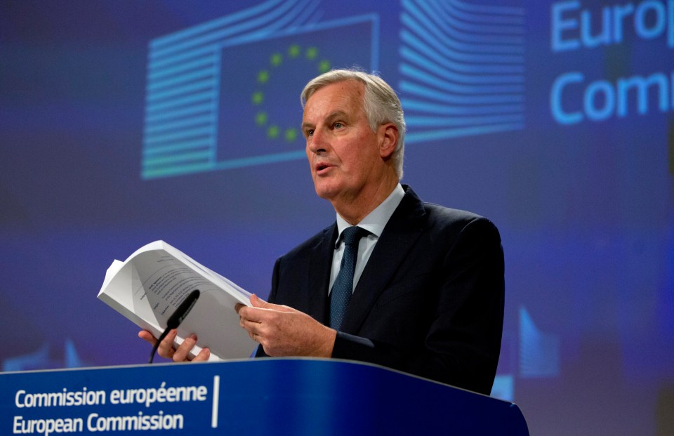 EU’s chief negotiator Michael Barnier also looked through the draft agreement during a media conference in Brussels