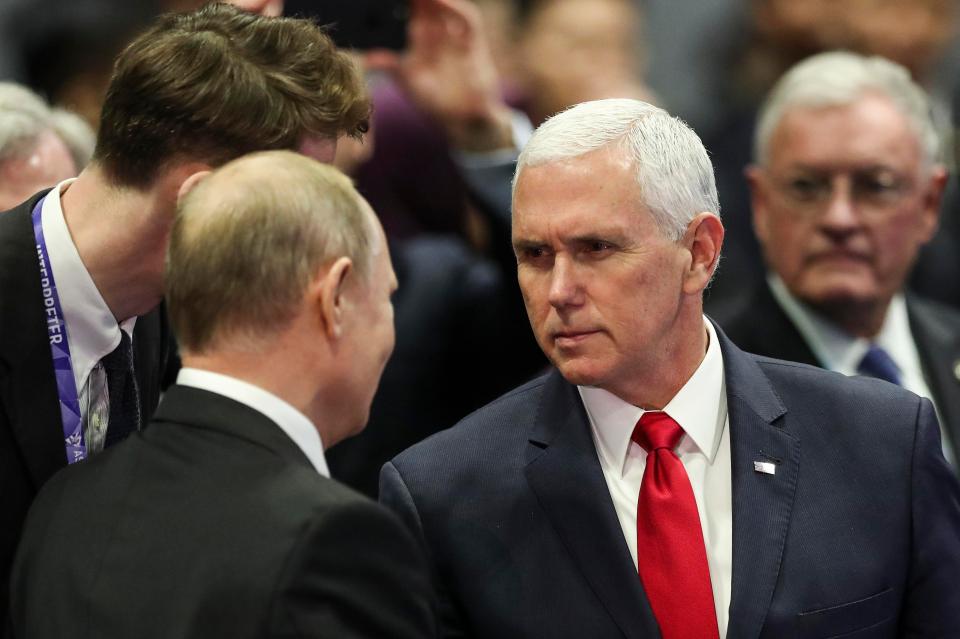  Pence warned Putin not to meddle in US's elections