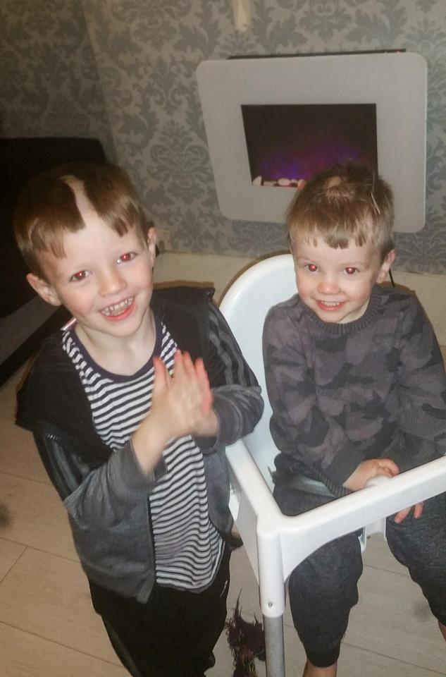  The mischievous youngster also decided to play hairdresser with his younger brother Harrison