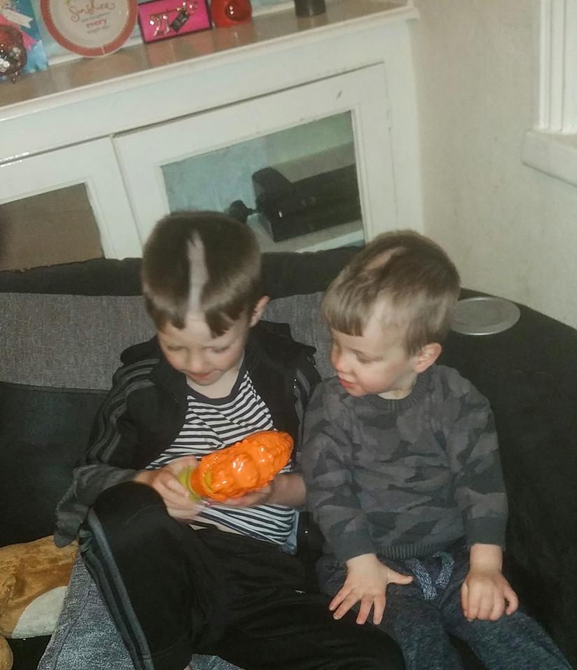  Logan - pictured with his brother - explained that he wanted to look like his bald uncle