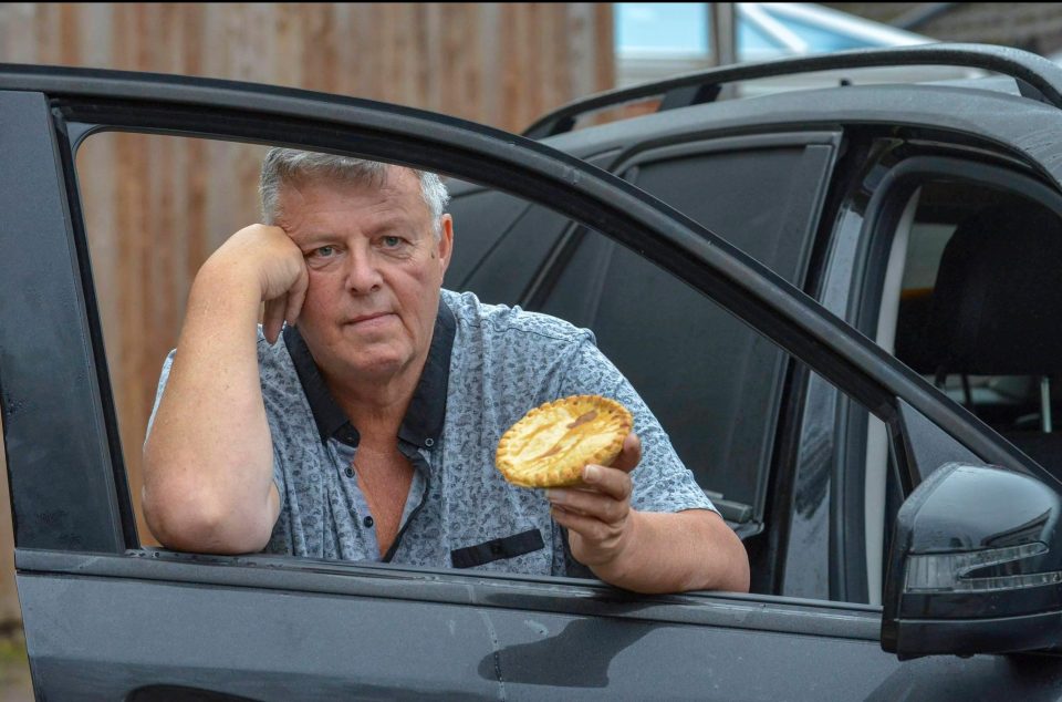  John Gallagher has been fined £280 and given a criminal record for throwing a pie crust out of his car