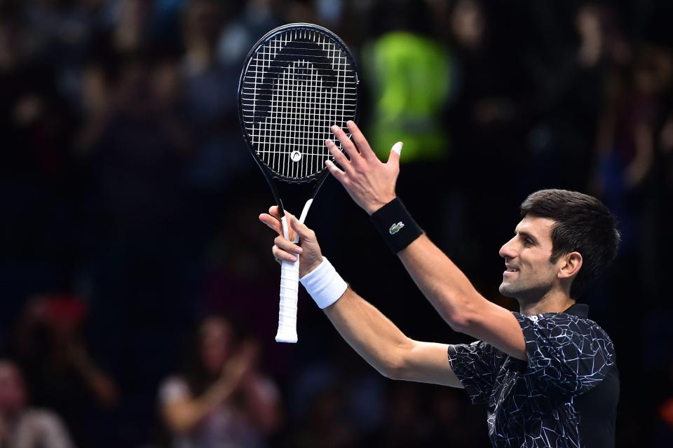  Novak Djokovic maintains 100 per cent record at the Finals after defeating Cilic in straight sets