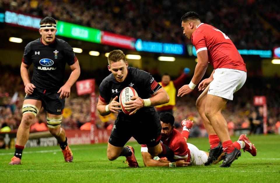  Tonga could not stop the former scaffolder scoring for Wales