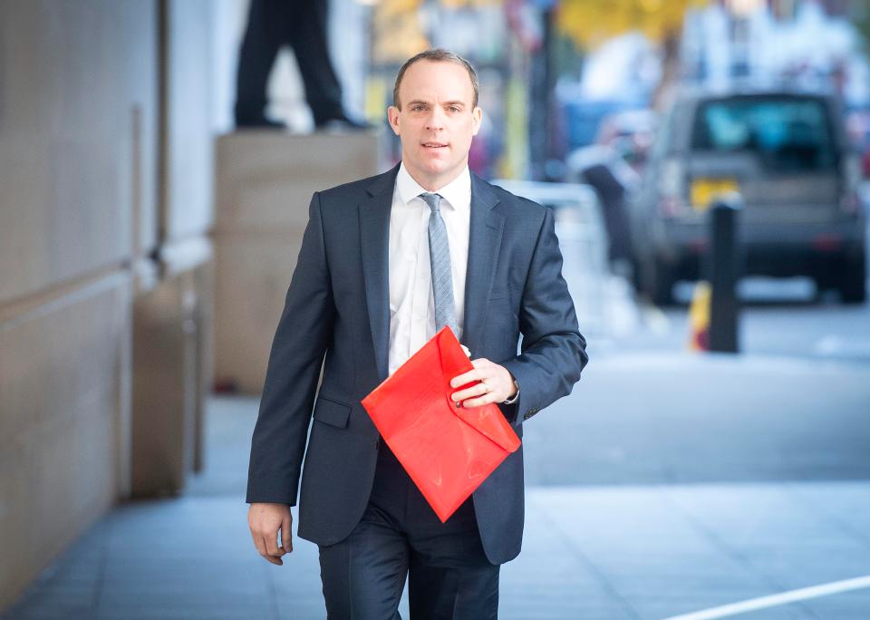  Dominic Raab, who resigned in protest at her Brexit deal, refused to rule himself out of the running