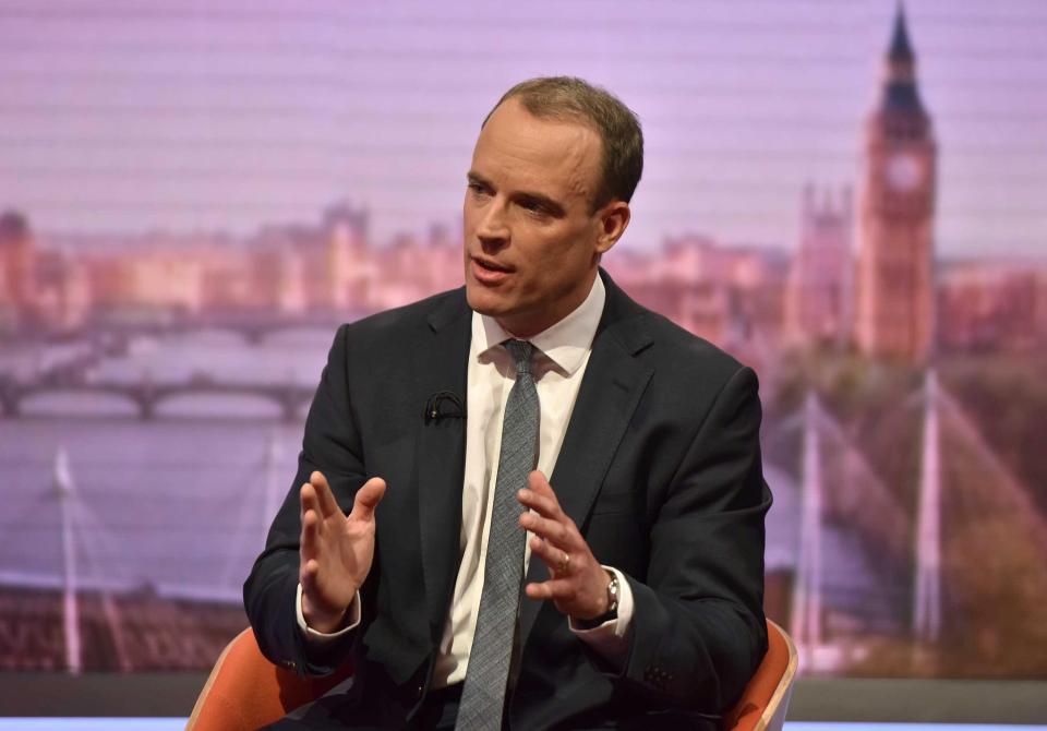  Mr Raab said in the longer term the UK would be free to grab the 'huge opportunities that have been almost totally eclipsed' in Brexit wrangles so far