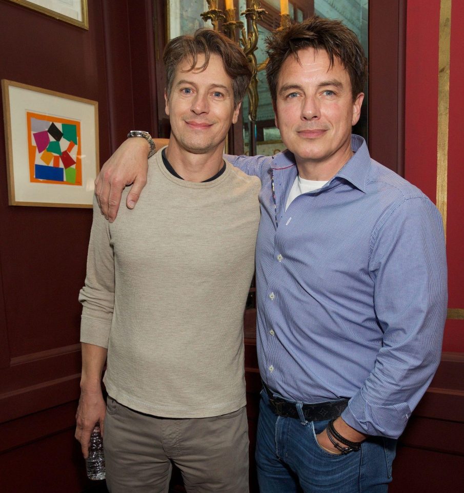  Scott Gill (husband) & John Barrowman 'Chicago' opening night, after party, London, 2018