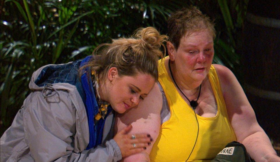  On the first night, Anne broke down tears and was comforted by camp mates