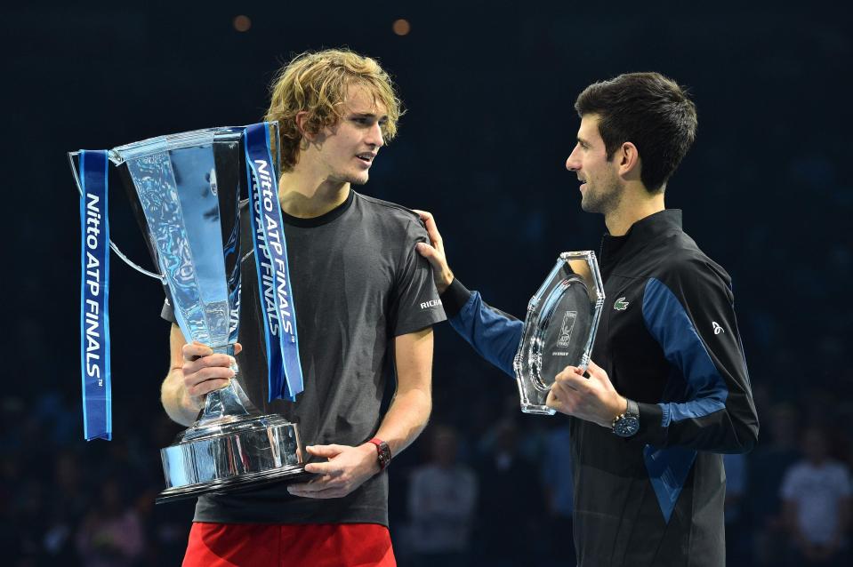 Zverev saw off Novak Djokovic in the ATP World Tour Finals in London