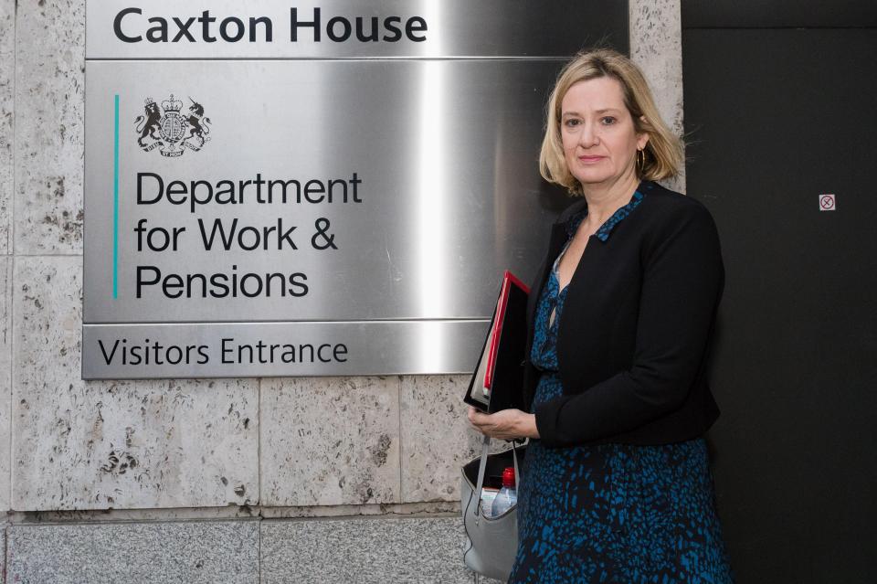  Amber Rudd, who replaced Esther McVey who quit over Brexit last week - starts work at the DWP this morning