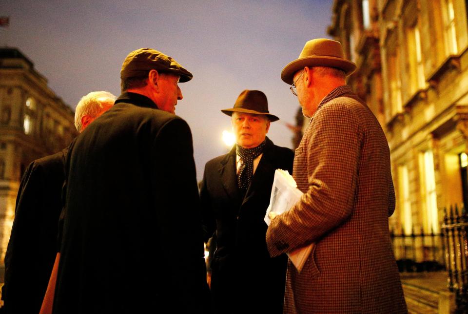  Iain Duncan Smith with other Brexiteers in Downing Street this evening