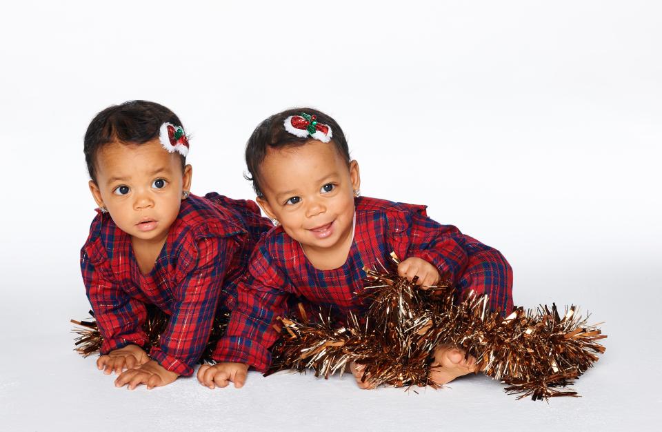  Aria and Nylah weighed just 3lbs 5oz and 3lbs 7oz when they were born on December 16